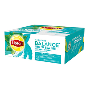 Boite de 100 sachets de thé vert menthe Feel Good - LIPTON