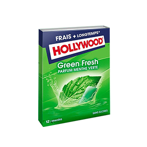 Boîtes de 12 dragées menthe verte - HOLLYWOOD CHEWING GUM - x14