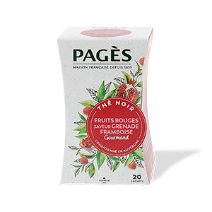 Boite de 20 sachets de thé noir fruits rouges bio - PAGES