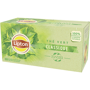 Boite de 30 sachets de thé vert classique - LIPTON