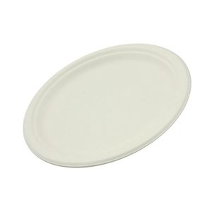 Assiettes en fibres de canne compostables - 23cm x50