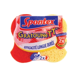 Eponges Gratounett' - SPONTEX - Lot de 2