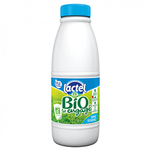 Lait demi-écrémé bio - LACTEL - 1L x6