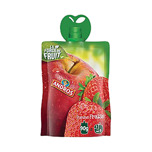 Compotes pommes fraises - ANDROS - 90g x24