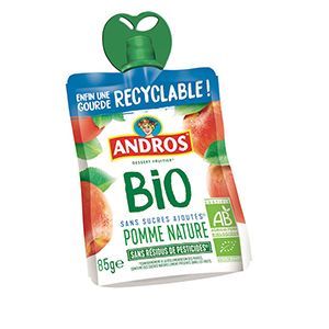 Compotes de pommes bio - ANDROS - 85g x24