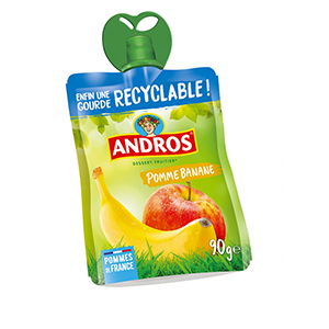 Compotes pommes bananes - ANDROS - 90g x24