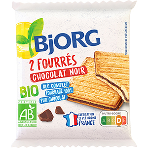 Biscuits fourrés chocolat noir - BJORG - 50g x20