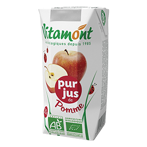 Pur jus de pomme bio - VITAMONT - 20cl x24 