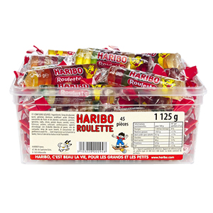 Boîte roulette - HARIBO - 1125g 45 sachets