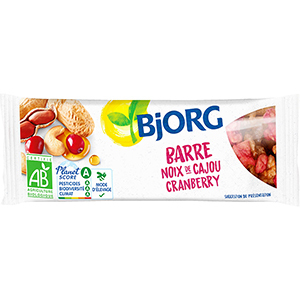 Barres noix de cajou cranberry bio - BJORG - 25g x30