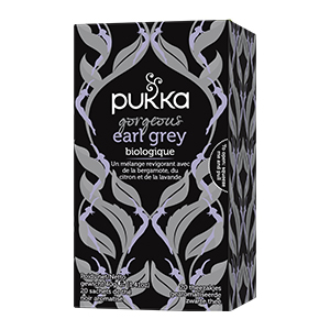 Boite de 20 sachets de thé noir Gorgeous Earl Grey bio - PUKKA