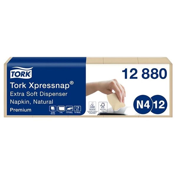 1000 serviettes enchevêtrées naturelles pour distributeur N4 - TORK