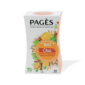 Boite de 20 infusions bio Chaï - PAGES