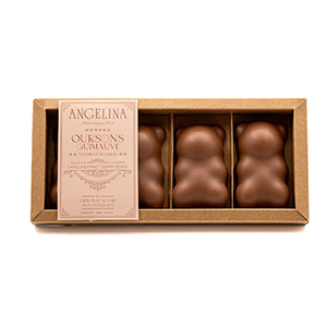4 oursons guimauve et chocolat - ANGELINA